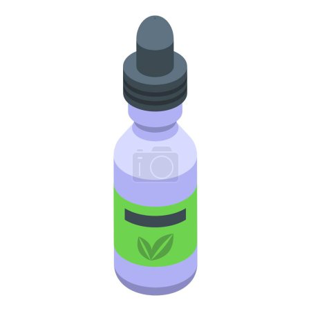 Illustration for Vape bottle icon isometric vector. Electronic juice. Electric smoke - Royalty Free Image