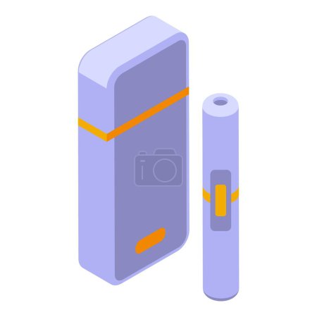 Illustration for Vape icon isometric vector. Electronic smoke. Pen coil - Royalty Free Image