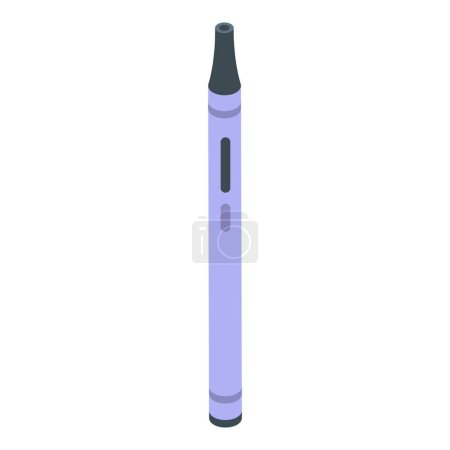 Illustration for Coil pen icon isometric vector. Electronic vape. Cig battery - Royalty Free Image