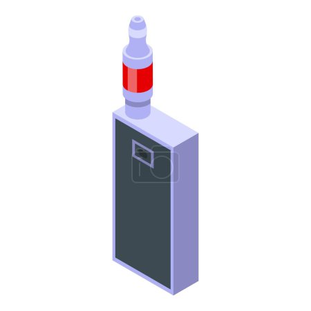 Ilustración de Vape vector isométrico icono líquido. Un cigarrillo electrónico. Humo eléctrico - Imagen libre de derechos