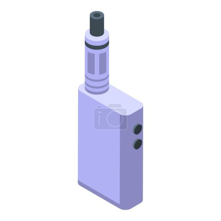 Illustration for Vape liquid icon isometric vector. Electronic cigarette. Electric smoke - Royalty Free Image