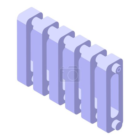 Illustration for Calorifer icon isometric vector. Home renovation. Wall repair - Royalty Free Image