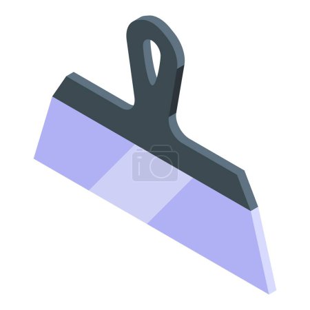 Illustration for Putty knife icon isometric vector. House repair. Door old - Royalty Free Image