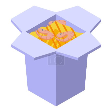 Téléchargez les illustrations : Boîte à nourriture de soja icône vecteur isométrique. Nutrition biologique. Régime alimentaire cru - en licence libre de droit