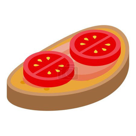 Téléchargez les illustrations : Icône sandwich soja vecteur isométrique. Nutrition bio. Végétalien cru - en licence libre de droit