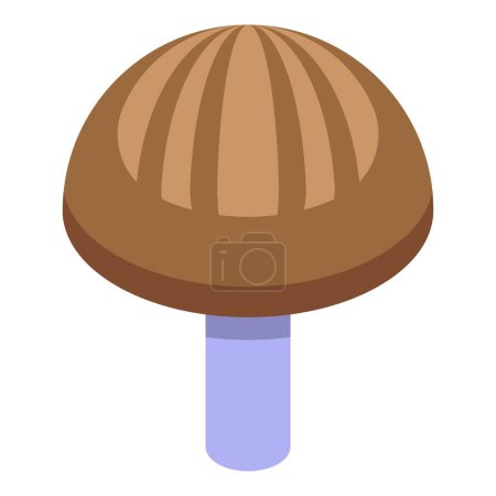 Illustration for Shiitake icon isometric vector. Fungus food. Fungi mushroom - Royalty Free Image