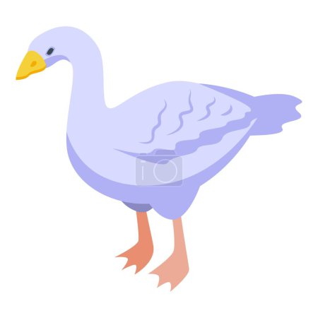 Illustration for Goose icon isometric vector. Duck food. Pate foie - Royalty Free Image