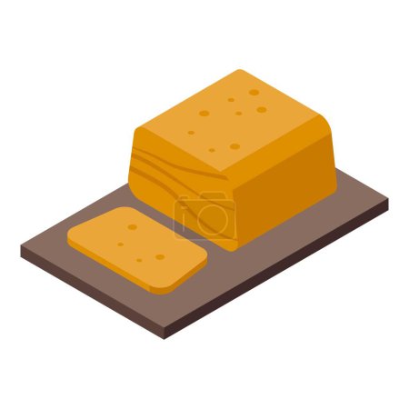 Illustration for Goose pate icon isometric vector. Duck food. Foie gras - Royalty Free Image