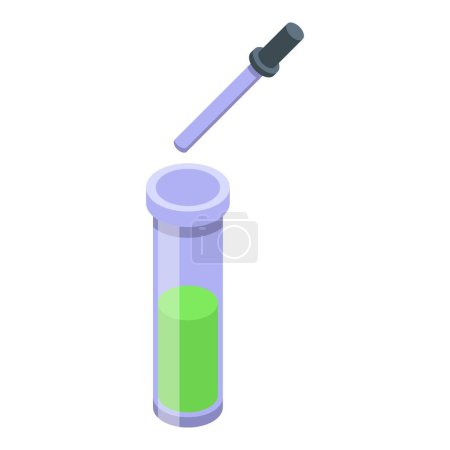 Illustration for Dropper steroid icon isometric vector. Sport doping. Medicine drug - Royalty Free Image
