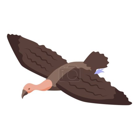 Illustration for Flying griffin icon isometric vector. Vulture bird. Mascot griffon - Royalty Free Image