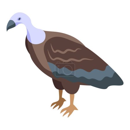 Illustration for Vulture icon isometric vector. Evil bird. Shape vulture - Royalty Free Image