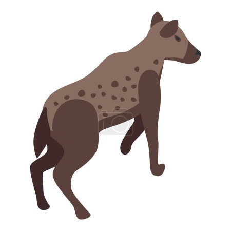 Illustration for Savanna dog icon isometric vector. Hyena animal. Nature animal - Royalty Free Image
