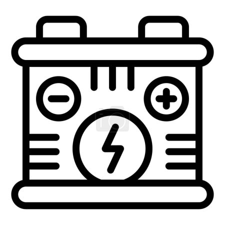 Car battery icon outline vector. Ecology energy. Power fuel