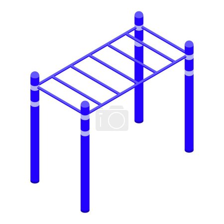 Ilustración de Icono de barras de trampa vector isométrico. Entrenamiento callejero. Equipo de fitness - Imagen libre de derechos