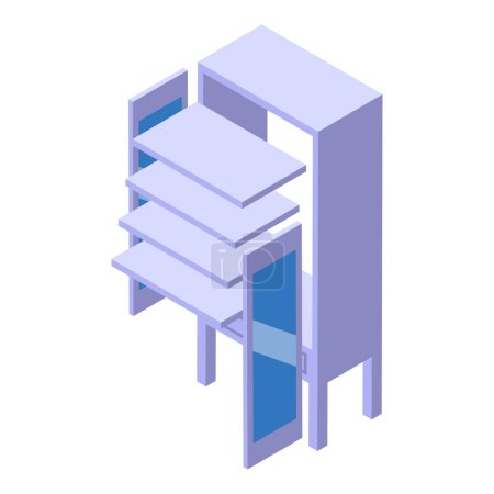 Ilustración de Armario icono de montaje vector isométrico. Fábrica de muebles. Producto trabajador - Imagen libre de derechos