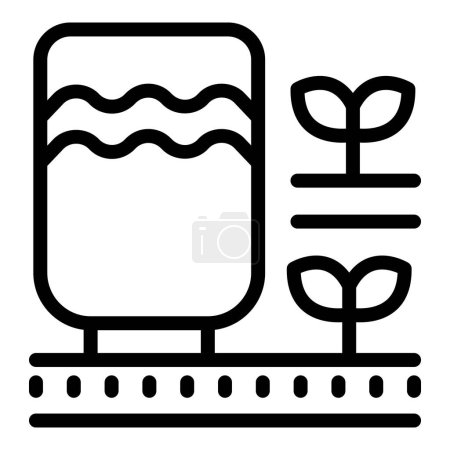 Illustration for Smart system icon outline vector. Farmer future. App food - Royalty Free Image