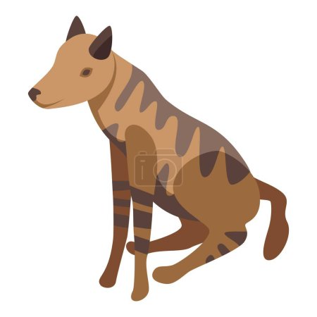 Illustration for Nature wild dog icon isometric vector. Animal mammal. Breed carnivore - Royalty Free Image