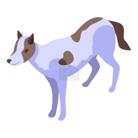 Illustration for Africa wild dog icon isometric vector. Animal mammal. Safari nature - Royalty Free Image