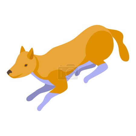 Illustration for Carnivore dog icon isometric vector. Wild animal. Canine breed - Royalty Free Image