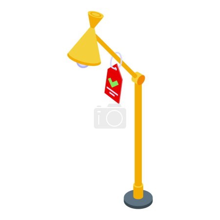 Illustration for Trend desk lamp icon isometric vector. Business future. Office work - Royalty Free Image
