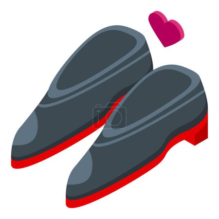 Illustration for Trend like shoes icon isometric vector. Business future. New manager - Royalty Free Image