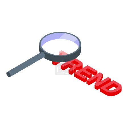 Illustration for Trend search icon isometric vector. Career watcher. Office work - Royalty Free Image