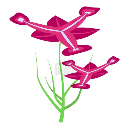 Ilustración de Croacia flor planta icono vector isométrico. Ciudad de Europa. Turismo cultural - Imagen libre de derechos