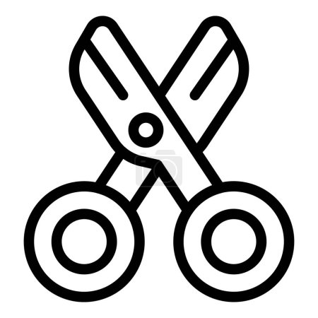 Early learning scissors icon outline vector. Children learn. Young monitor