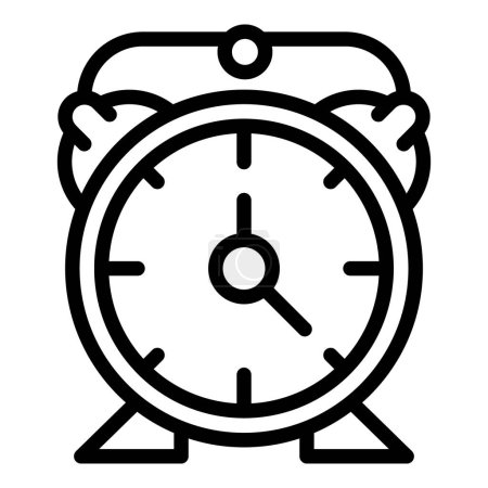 Illustration for Alarm clock icon outline vector. Student club. Person study - Royalty Free Image