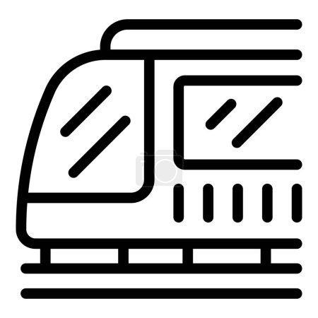 Illustration for Train travel icon outline vector. World study. Tourism offer - Royalty Free Image