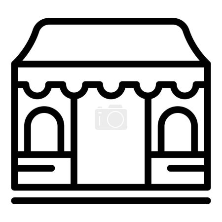 Illustration for Pergola icon outline vector. House pavilion. Garden park - Royalty Free Image