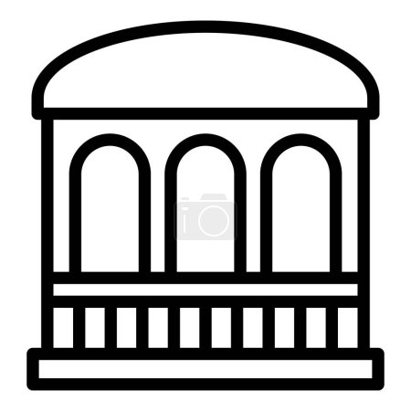 Illustration for Rest pergola icon outline vector. House pavilion. Altcove patio - Royalty Free Image