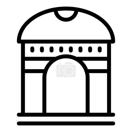 Illustration for Arbor pergola icon outline vector. House pavilion. Bower park - Royalty Free Image