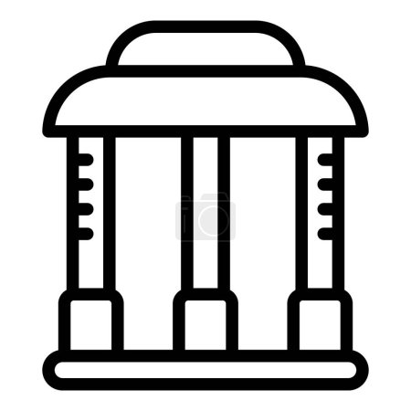 Illustration for Ecology pergola icon outline vector. House pavilion. Park construction - Royalty Free Image