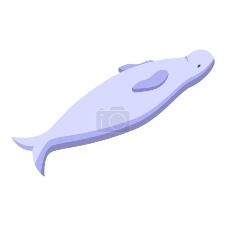 Téléchargez les illustrations : Sea dugong icon isometric vector. Ocean baby. Underwater mammal - en licence libre de droit
