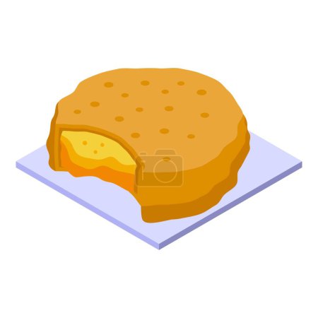 Téléchargez les illustrations : Meal potato icon isometric vector. Food cheese. Cooking gourmet - en licence libre de droit