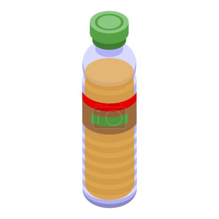 Illustration for Seed oil palm icon isometric vector. Food cooking. Drop leaf - Royalty Free Image