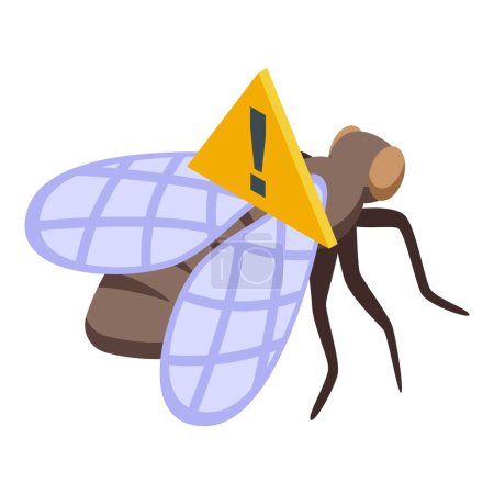 Ilustración de Danger tsetse icon isometric vector. Pest insect. Fly disease - Imagen libre de derechos
