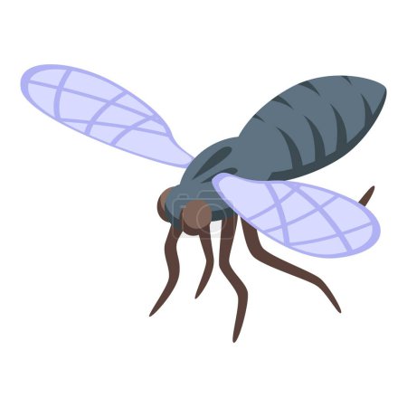 Ilustración de Pest insect icon isometric vector.Mosquito bug. Fly bug - Imagen libre de derechos