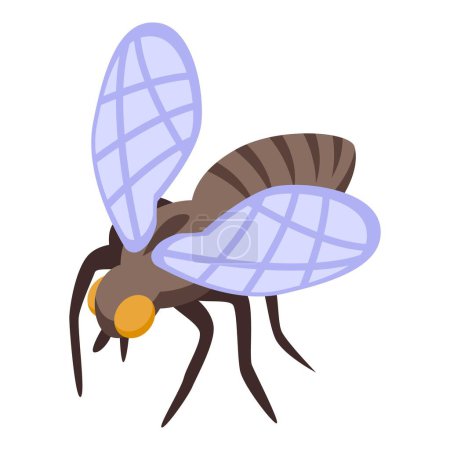 Ilustración de Nature insect icon isometric vector. Fly tsetse. Summer insect - Imagen libre de derechos