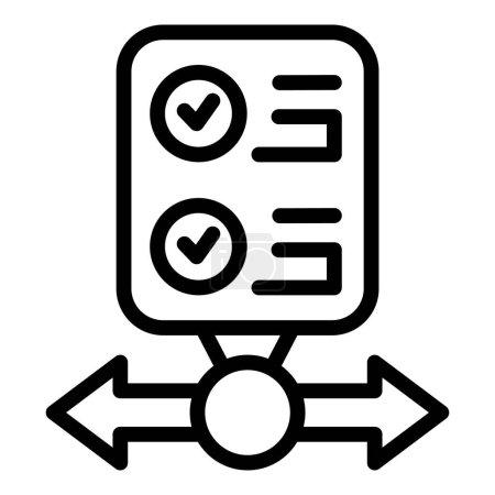 Ilustración de Direction key point icon outline vector. Business tips. Away information - Imagen libre de derechos