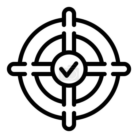 Ilustración de Target key point icon outline vector. Business word. Check main - Imagen libre de derechos