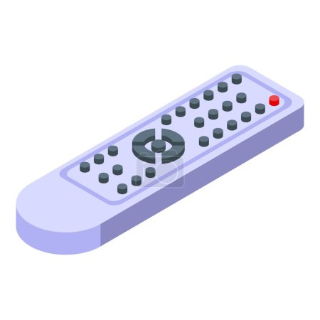 Illustration for Old remote control icon isometric vector. Retro device. Style television - Royalty Free Image