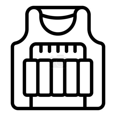 Armor vest icon outline vector. Army tactical. Bullet proof