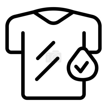 Ilustración de Chemical tshirt icon outline vector. Natural dye. Safe product - Imagen libre de derechos