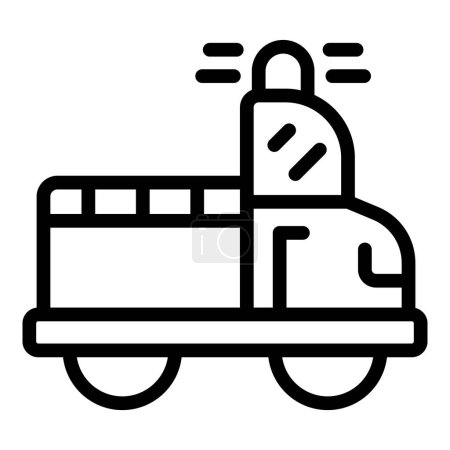 Illustration for Emergency truck icon outline vector. Coast guard. Sea rescue - Royalty Free Image