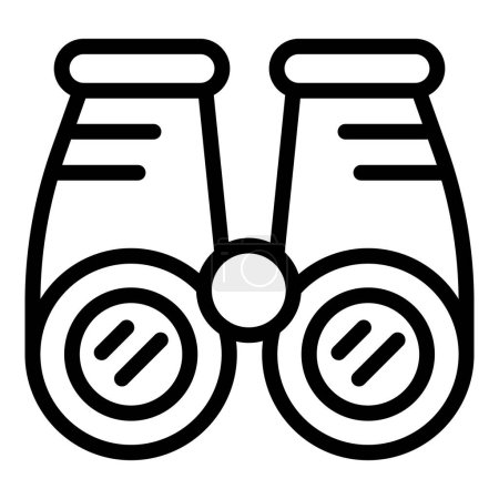 Illustration for Binoculars rescue icon outline vector. Coast guard. Sea transport - Royalty Free Image