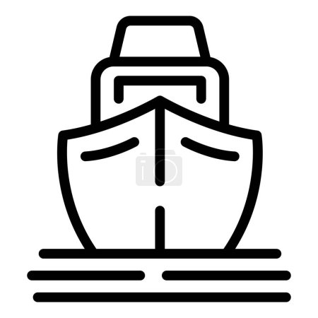 Illustration for Emergency ship icon outline vector. Coast guard. Sea rescue - Royalty Free Image