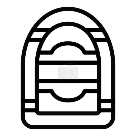 Illustration for Sea boat icon outline vector. Emergency guard. Coast rescue - Royalty Free Image