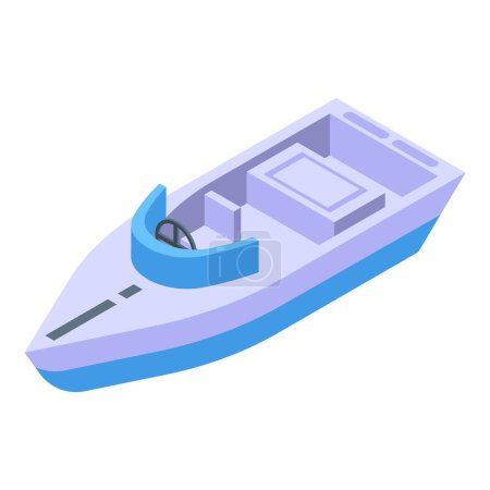 Illustration for Speed ship icon isometric vector. Holiday activity. Surfer people - Royalty Free Image